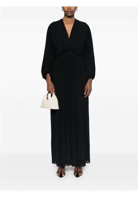 Abito lungo con scollo a V in nero Philosophy Di Lorenzo Serafini - donna PHILOSOPHY DI LORENZO SERAFINI | 043321180555